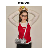 muva.バレエスタイル リボンディテール レザー 2WAYバッグ