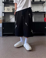 AO クロスエンブロイダリーバミューダスウェットパンツ