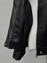classic washed leather jacket