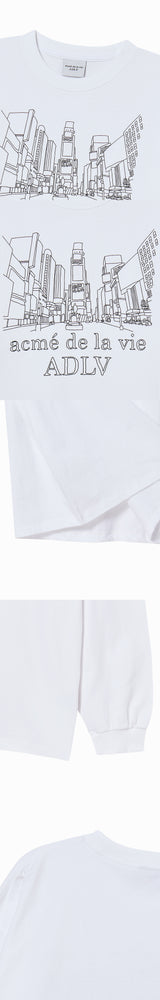 25FW シティビュー長袖Tシャツ ホワイト