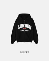 CV London embroidery hoodie zip-up (3C)
