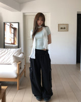 リリンUネックベーシックラウンド半袖Tシャツ