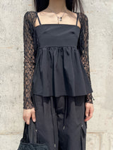 Rosee シースルーレースボレロ 長袖カーディガン (3 colors)