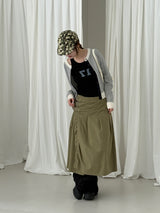 fancy buckle wrap skirt 