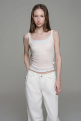 Doubles soft layered camisole top, Pink