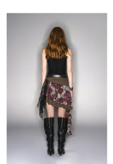 2025 Spring/Summer New Leopard Print Double Mesh Splicing Sleeveless Tank Top