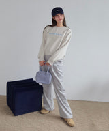Women’s Two-Tuck Velvet Wide Pants Sage Gray