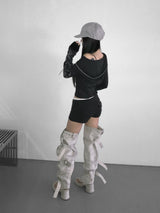 LATENCY open toe boots(3 color) 