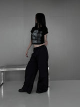 under nylon shirring pants (2color)