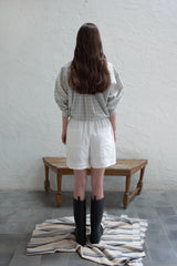 Peeky check shirt_skyblue