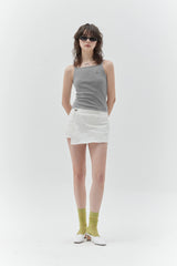KIRSH PLAIN SQUARE NECK SLEEVELESS - MELANGE GRAY   