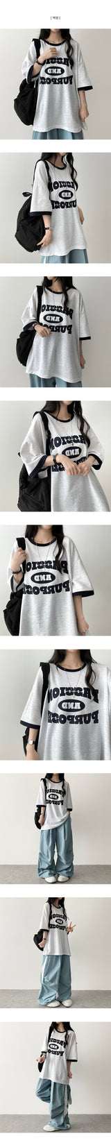テロカラーオーバーフィット半袖Tシャツ