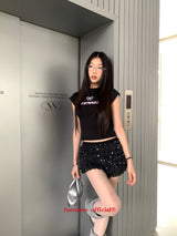 リボンレター半袖Tシャツ