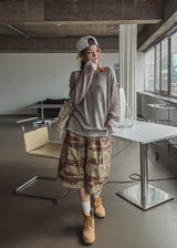 Lip cargo stopper Bermuda pants