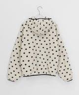 Deol Color Matching Printing Fleece Hood Zip-Up Jumper