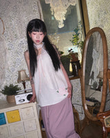 (2color) Rose Two-Way Drawstring Midi Skirt
