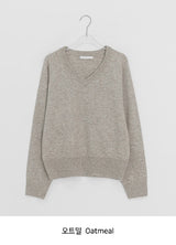 Husit Color Wool V-Neck Knit