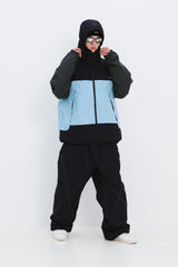 STITCH BOX WIDE TRACK PANTS DARK NAVY
