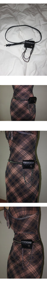 LULU HEART POINT QUILTING BELT BAG