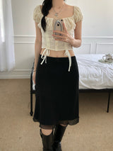 Luna Shirring Blouse (2 colors)