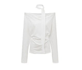 Drape Halter Scarf Top