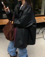 Our Leather Middle Jacket