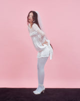 CORSAGE PUFF BLOUSE [IVORY]