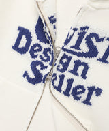 W SELLER LOGO KNIT ZIP UP HOODIE IVORY(CV2EFFK684A)