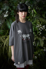 MU-WI PRT.ボックス 1/2 Tシャツ (Charcoal)