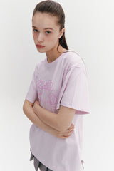 Ribbon Boxy T Purple
