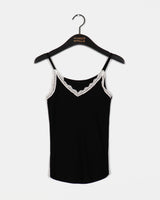 Donto Color Block Lace Sleeveless