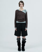 check pocket half carpenter pants