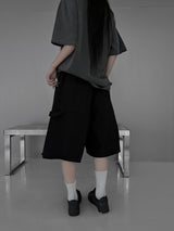 rivet flow bermuda pants (3color)