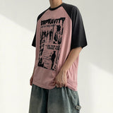 テラーカラーウェイラグラン半袖Tシャツ (4 colors)