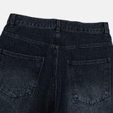 ベンティブウォッシュ加工ワイドデニムパンツ