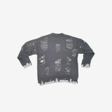 (Unisex) ダミアンレイヤードダメージニット