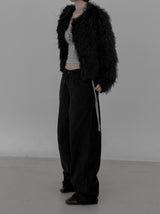 Coteo Crop Fur Jacket