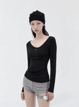 26FW★ [mnem]オフセット レイヤー ティー