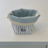classic pouch_stripe ivory denim