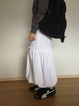 pumpkin nylon long skirt