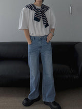 ASCLO Classic Slab Semi Flare Denim Pants (2color)