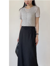 [Sleeveless SET] Tencel Layered Short Sleeve T-shirt