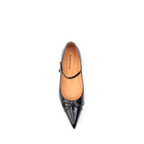 Colorful Bridge | Black Butterfly Pointed Sweet Mary Jane Shoes Women's Flat Ballet Shoes