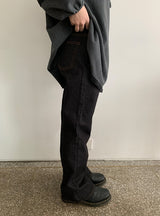 ウェフステッチブーツカットデニムパンツ