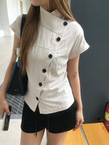 High China Button Blouse