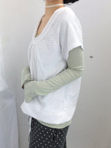 embossed shirring strap t