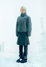 Detachable Muffler Down Jacket / Charcoal