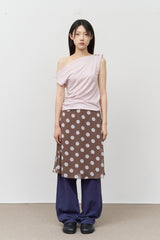 (W)コーラ ドット シフォン スカート