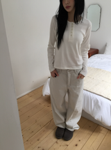 イーセル起毛ボタン短編長袖Tシャツ（3c）