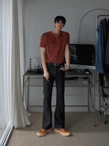 ASCLO Velour Henry Neck Muscle Short Sleeve T (4color)